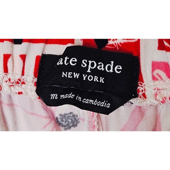 Kate Spade Holiday Gift Print Pajama Set Women's Long Sleeve Top & Pants Medium - Picture 11 of 12